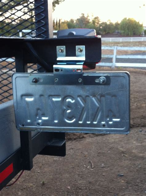 boat trailer metal license plate bracket|trailer license plate mounting ideas.